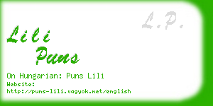 lili puns business card